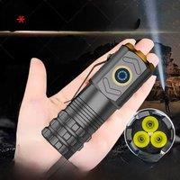 2025 New Led Mini Flashlight 18500 Ultra Powerful Led Torch 3 Core LED Mini Tactical Flashlight