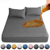 Waterproof Thicken Mattress Cover Quilted Latex Mat Bed Covers Pad Skin-Friendly Fitted Sheet