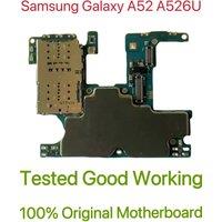Original Unlocked Main Board For Samsung Galaxy A52 A526U Mainboard Motherboard Unlocked With Chips Circuits Flex Cable