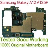 Original Unlocked Main Board For Samsung Galaxy A12 A125F Mainboard Motherboard Unlocked With Chips Circuits Flex Cable