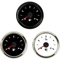 Cars 52mm 0-190ohm 240-33ohm Fuel Level Gauges Black Fuel Level Meters 0-180ohm with Red Blue Green 8 Kinds Backlight