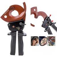 J40A Ratchet Cable Cutter Max 300mm Manganese Steel Copper Wire Cutting Tools Cu/Alu Cable Electrical Wire Cutting Plier