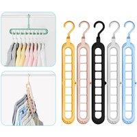 Clothes Hanger Racks Multi-port Support Circle Clothes Drying Multifunction Plastic Scarf Clothes