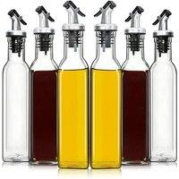 150ML/250ML/500ML Oil Pot Plastic Leak-proof Kitchen Seasoning Soy Sauce Vinegar Bottle Transparent