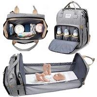 Folding Mommy Diaper Bags Baby Bed Fashion Women's Bag Maternity Nappy Diaper Bags Travel Milk