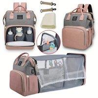 Ultimate Mommy Bag for Travel - Large-capacity Foldable Backpack with Crib Bed and Diaper Bag
