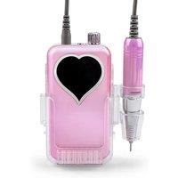 Portable Base Desktop Heart Cordless Nail Drill Machine 35000RPM Rechargeable Manicure Electric Nail