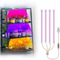 LED Grow Light Full Spectrum Phyto Lamp For Plants Indoor Flower Vegetables Hydroponics Cultivation 4H/8H/12H Auto On/Off USB 5V