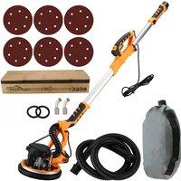 9-Inch 225 Wall Grinder Wall Putty Grinder Sandpaper Machine Self-Vacuum Double Lamp Long Pole Wall Grinder ??? Lijadora ?? ???