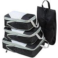 4 Pcs/set Compression Packing Cubes Travel Storage Bag Suitcase Packing Mesh Bags for Clothing