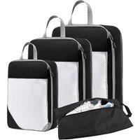 4Pcs/Set Clothing Compressible Travel Storage Bag Thickened Fabric Packing Cubes Clothes Shoes