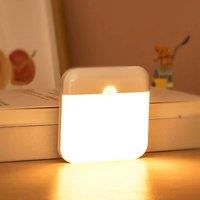 Motion Sensor LED Night Lights, USB Rechargeable Closet Light, Wireless Wall Lamp For Stairs Closet Kitchen Bedroom Garage
