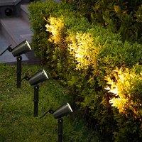 Solar Spot Lights Outdoor, Adjustable Auto On/Off Flag Pole Lights, Waterproof Landscape LED Lighting Ground Light for Garden Po