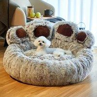 Dog Bed Cat Pet Sofa Cute Bear Paw Shape Comfortable Cozy Pet Sleeping Beds For Small Medium Large