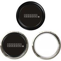 KUS Cars 0-99999.9H Display Hourmeters 52mm Digital Hour Meters Clock Gauges Black Devices 12v/24v with Red or Yellow Backlight