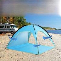 Lightweight Beach Tent Sun Shade Canopy UV Sun Shelter Three Open Sides Camping Fishing Tent for