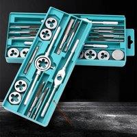 Multifunction Tap and Die Set 12/40 Pcs M3-M12 Metric Screw Thread Plugs Hand Screw Taps Straight Taper Tapping and Thread Tools
