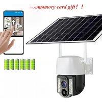 4G Sim Solar Camera Outdoor Wireless IP Camara Low Powered Battery PIR Motion Detection Waterproof
