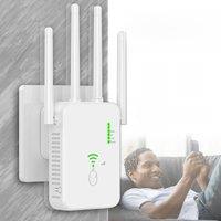 1200M Wireless WiFi Repeater WiFi Extender Long Range Wi Fi Signal Repeater Dual-Band 2.4G 5.8G High Gain Amplifier WPS Router