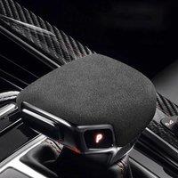 Alcantara Suede Left-Hand Drive Shifter Gear Head Handle Shift Knob Cover Trim For Audi A4L A5 Q5L