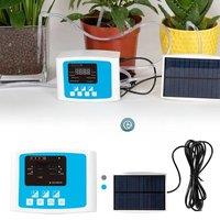 Garden Drip Irrigation Device Double Pump Controller Timer System Solar Energy Intelligent Automatic