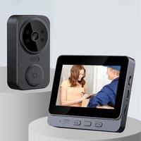 Wireless Video Doorbell Infrared Night Vision 1080P Wireless Video Door Phone 2.4GHz WiFi ABS 2 Way