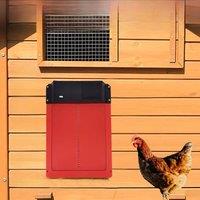 Automatic Chicken Coop Door Opener Battery Powered Light Sense Control Waterproof Pet Flap