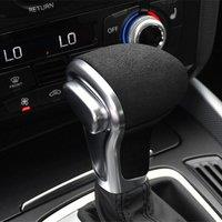 Alcantara Suede Gear Shift Knob Cover Trim Left Hand Driving Interiors Protector Stick For Audi A4L A5 A6L S6 A7 Q5 Q7 2013-2016