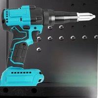 Cordless Electric Riveter Gun Household Power Tools Screwdriver 2.4-4.8mm Riveter Gun for Makita (Battery Not Included)