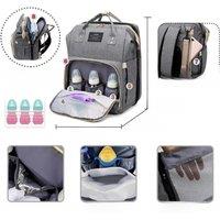 Folding Mommy Bag Portable Folding Crib Bed Large-capacity Baby Backpack Female Mommy Outting Bag