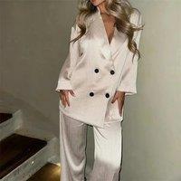 European and American Style 2025 Spring and Summer New Women's Clothing Wrinkle Effect Double