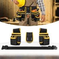 Tool Bag Set with Magnetic Belt Hammer Holder Nail Suction Tool Pouch Organizer for Electrician