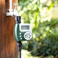 Garden Automatic Digital Electronic Water Timer G3/4" Filter Connector Home Garden Irrigator Self-watering Faucet Controller