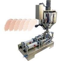 Heating Mixing Hopper Sauce Filling Machine Bottling Machine Pneumatic Double Head Honey Tomato Sauce Filling Machine