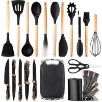 Silicone Cooking Utensils Set 446 Fahrenheit Degrees Heat Resistant Kitchen Utensils Tools Set with