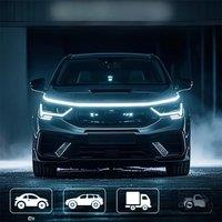 1PCS Dynamic meteor Led Car Hood Lights Strip Universal Engine Hood Guide Decorative Light Bar Auto Headlights Car Running Light