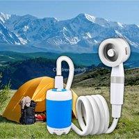 Portable Outdoor Shower Set Handheld Shower Head Adjustable Flow Camping Shower for Hiking Backpacking Beach Traveling Gardening
