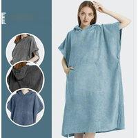 Surf Poncho Towel Poncho Quick-Dry Towel Hoodie Microfiber Beach Robe Changing Poncho Swim Towel