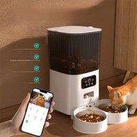 5L Cat Automatic Feeder WiFi with Camera HD Smart Interactive Pet Food Dispenser Timer Stainless