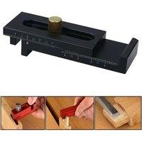 Woodworking Table Saw Gaps Gauge Movable Measuring Block Line Sawtooth Ruler 5-40mm Mortise and Tenon Tool Depth Measuring Ruler