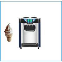 Electric Commercial Three Flavors Soft Ice Cream Machine Desktop Milk Fruit Strawberry Flavor Cone Sundae Machine