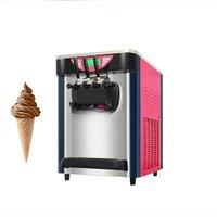 Electric Stainless Steel Three Flavor Soft Ice Cream Machine Automatic Yogurt Cone Machine