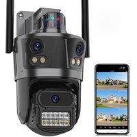 WIFI IP Camera 6K HD Outdoor Three Screen PTZ Camera Wireless 4K 8MP AI Human Detection Waterpoor