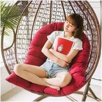 Swing Chair Recliner Cushion Hammock Hanging Basket Garden Armchair Pillow Patio Yard Courtyard Beach(No Swing)