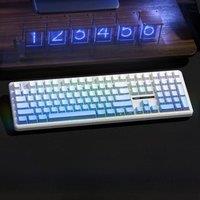 AULA F108 Custom Mechanical Keyboard - Wired/Bluetooth/Wireless 2.4G 3-mode RGB Lighting Effect for Gaming and Office Use