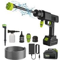 30bar 300W Brushless Electric High-pressure Washing Machine 6-in-1 Garden Water Gun Fair for Makita