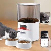 5L Automatic Feeder Cats WiFi with Camera HD Smart Interactive Pet Food Dispenser Timer Stainless Steel Bowl Auto Dog Feeder