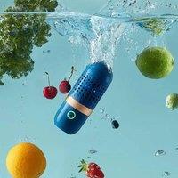 Cordless Fruit Vegetable Washing Machine Capsule Shape Protable Wireless Fruit Food Purifier Household Food Cleaner Machine