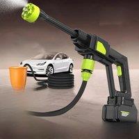 6 in 1 cordless pressure cleaning water gun, 300w portable high pressure washer, adjustable nozzle light jet washer