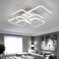 Voltsify Square LED Ceiling Light Chandelier Lamp Cool White Light, 6 Head